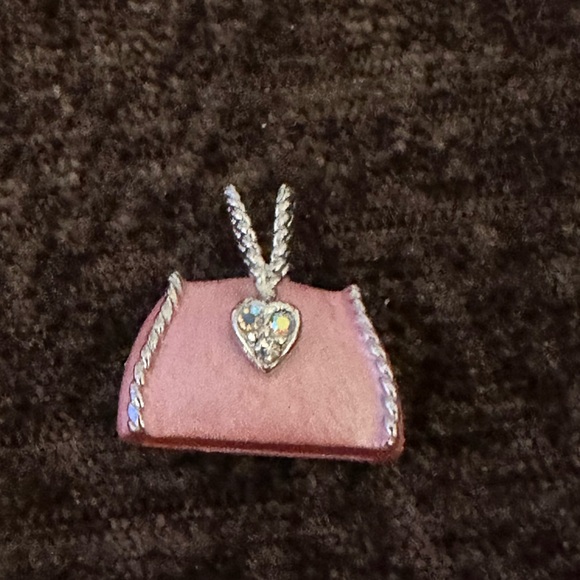 Casa D'Oro Jewelry - Purse Pendant with Crystals for Necklace Stainless Steel Jewelry‎